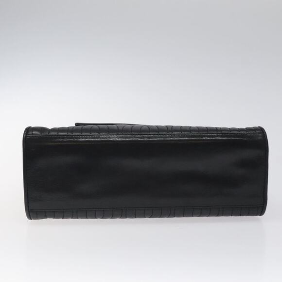 FENDI Pasta Hand Bag Leather Black - Picture 9 of 12